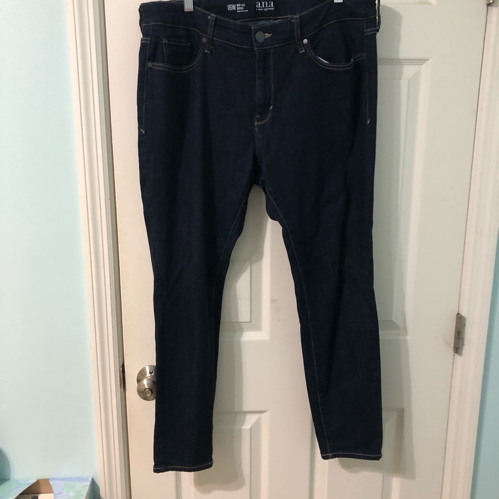 a.n.a Dark Indigo Skinny Jeans